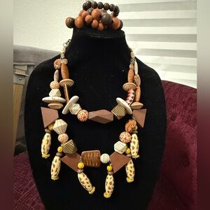 Sassy Jones Earthy Tones Beaded Necklace